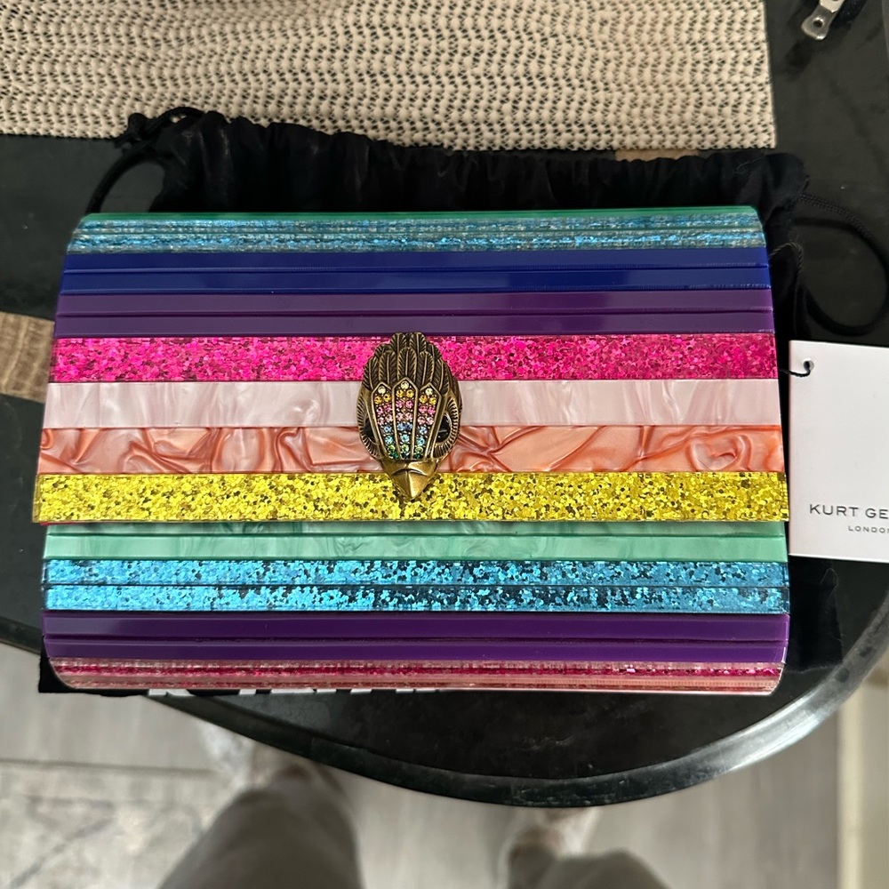 Kurt Geiger Striped Multicolor Clutch